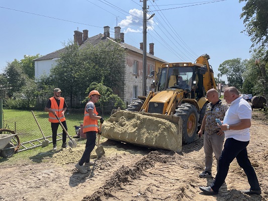 Bau des Abwasserkanals in der ukrainischen Partnerstadt Schtschyrez 