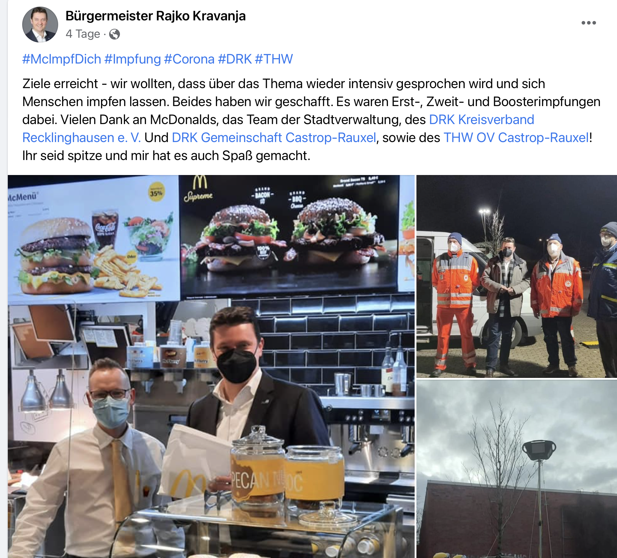 Facebook-Account des Bürgermeisters von Castrop-Rauxel