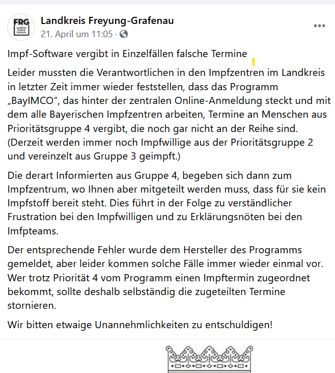 Panne Impfen Bayern