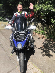 Gerd Landsberg auf dem Motorrad