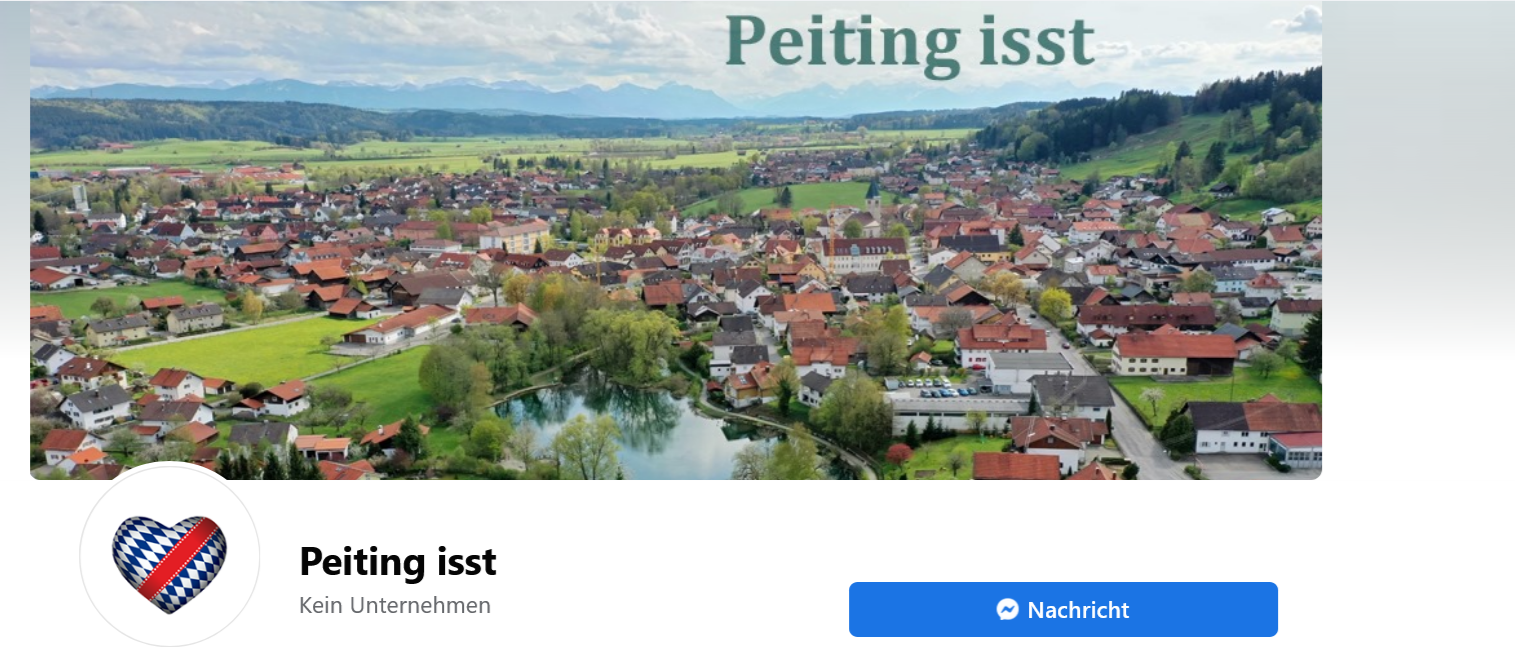 Facebbokseite Peiting isst