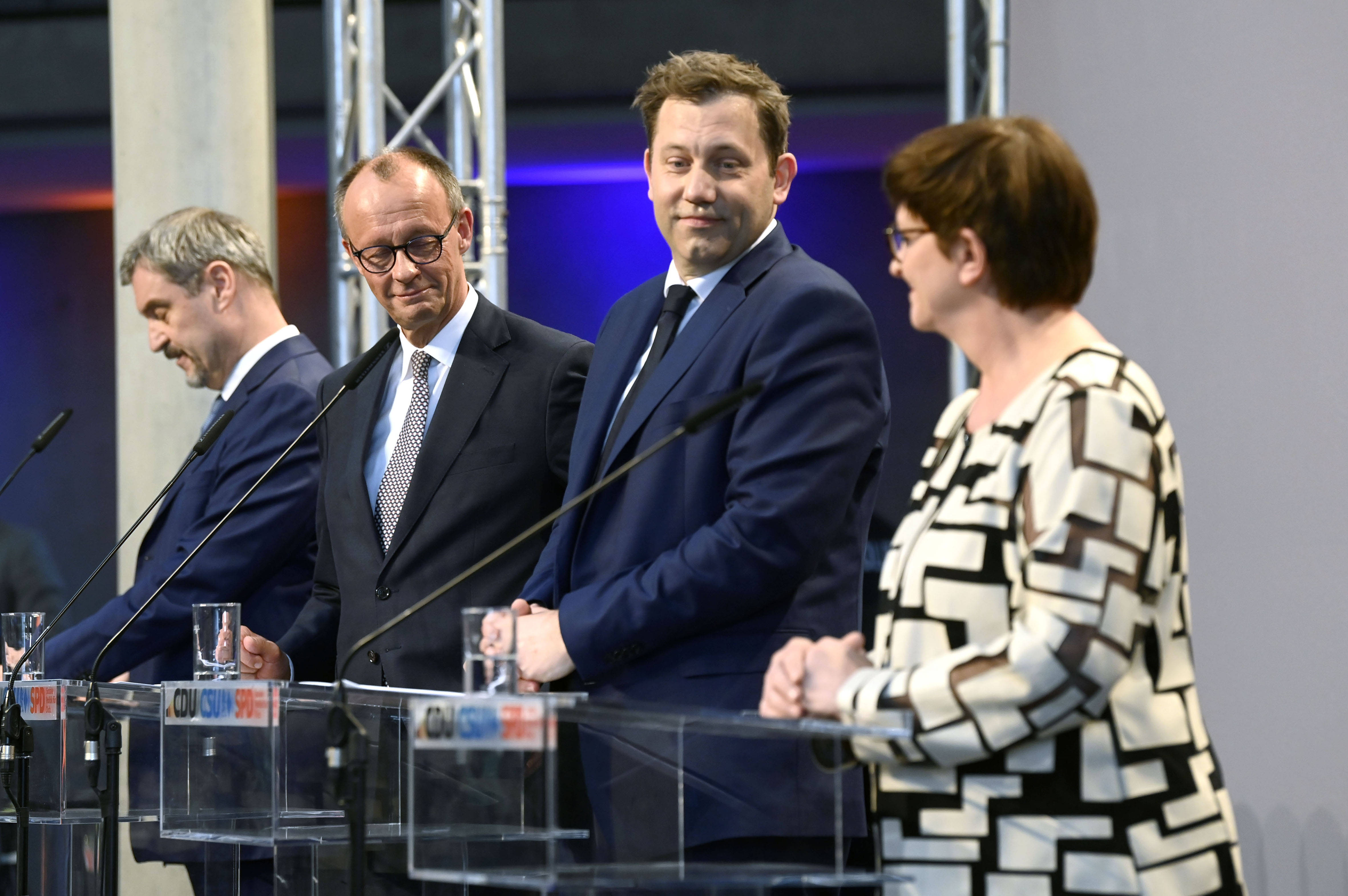 Die Spitzen der neuen Koalition bei der Vorstellung des Vertrags