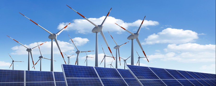 Windpark und Solarpark