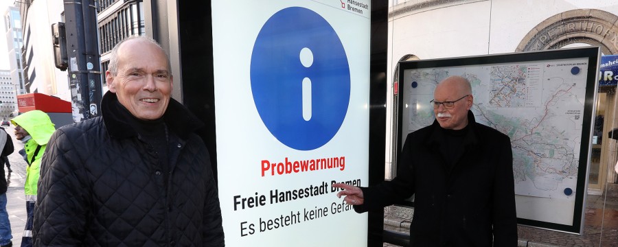 Warnsystem an Bushaltestellen