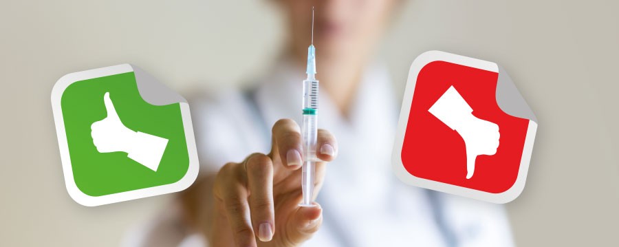 Impfpflicht: Daumen hoch und runter