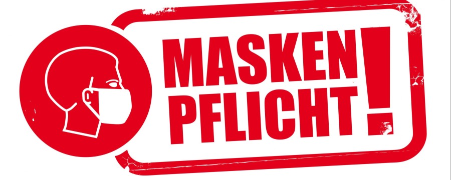 Maskenpflicht Schriftzug