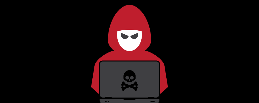 Hacker am Laptop Grafik