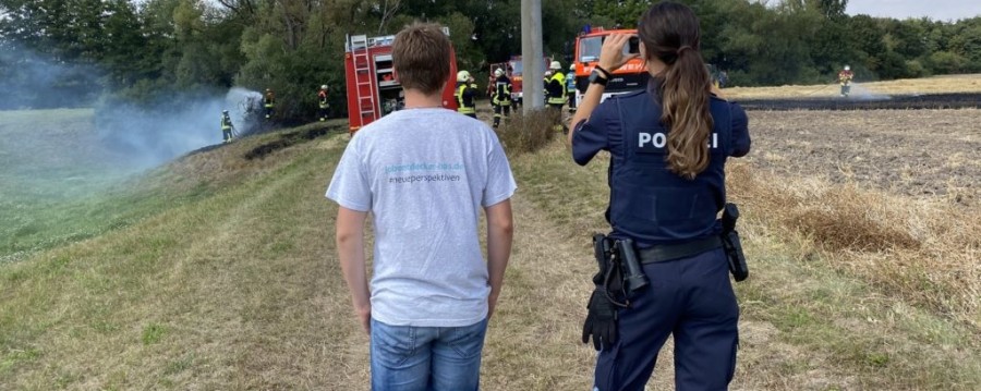 Jobentdecker mit der Polizei unterwegs.
