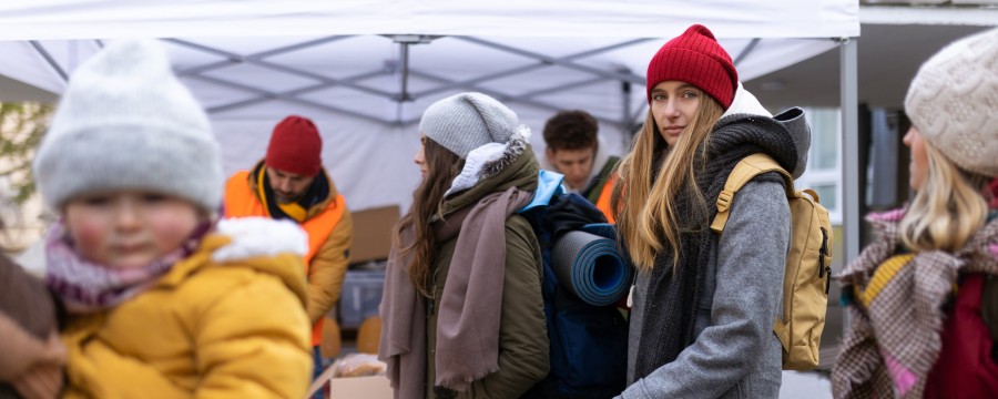 Flüchtlinge kommen an in Deutschland