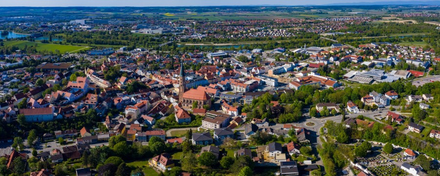 Dingolfing Blick auf die Stadt