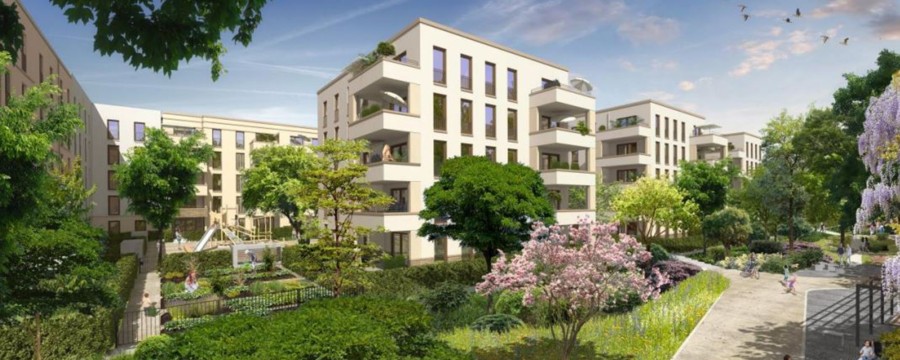Im ehemaligen Industriegebiet entsteht in Neu-Isenburg im Landkreis Offenbach  die neue Welt  – so wird das Wohn- und Arbeitsquartier genannt.