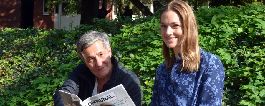Treffpunkt Schlosspark: Eliza Diekmann, Bürgermeisterin in Coesfeld und KOMMUNA-Reporterin Annette Lübbers