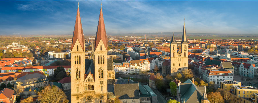 Blick auf die Kreisstadt Halberstadt