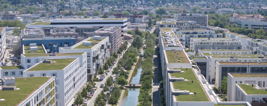 Heidelberg-Bahnstadt: eine der größten Passivhaussiedlungen der Welt.