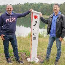 Notrufsäulen an Badestellen - eine der Möglichkeiten zur Sicherung (hier in Mörfelden-Walldorf) 