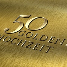 Schrift: 50 Goldene Hochzeit