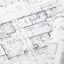 Planungszeichnung eines Architekten