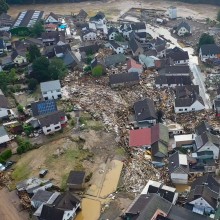 Schuld in der Eifel Kreis Ahrweiler von Wassermassen zerstört.