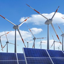 Windpark und Solarpark 