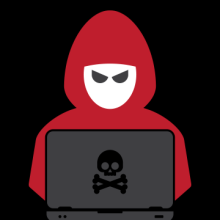 Hacker am Laptop Grafik