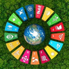 17 globale Nachhaltigkeitsziele im Kreis abgebildet