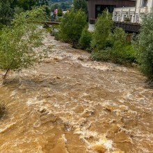 Hochwasser bei Schwäbisch Gmünd